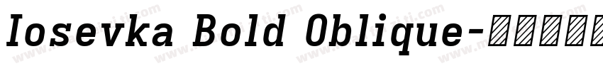Iosevka Bold Oblique字体转换